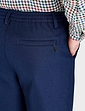 Pegasus Fleece Lined Formal Trouser With Stretch Waist - Navy