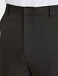 Twill Trouser With Side Elastic Waist - Black