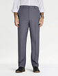 Twill Trouser With Side Elastic Waist - Grey