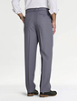 Twill Trouser With Side Elastic Waist - Grey