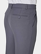 Twill Trouser With Side Elastic Waist - Grey