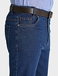 Pegasus Hidden Stretch Waist Jean With Belt - Blue