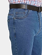 Pegasus Hidden Stretch Waist Jean With Belt - Light Blue