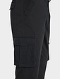 Pegasus Stretch Cargo Trousers With Belt - Black