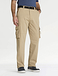 Pegasus Stretch Cargo Trousers With Belt - Stone