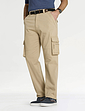 Pegasus Stretch Cargo Trousers With Belt - Stone