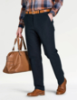 Pegasus Moleskin Trouser With Hidden Stretch Waist - Navy