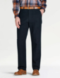 Pegasus Moleskin Trouser With Hidden Stretch Waist - Navy