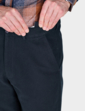 Pegasus Moleskin Trouser With Hidden Stretch Waist - Navy