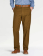 Pegasus Moleskin Trouser With Hidden Stretch Waist - Tobacco