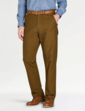 Pegasus Moleskin Trouser With Hidden Stretch Waist - Tobacco