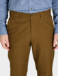 Pegasus Moleskin Trouser With Hidden Stretch Waist - Tobacco