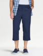 Cotton Rugby Crop Trouser - Navy