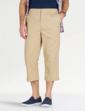 Cotton Rugby Crop Trouser - Sand