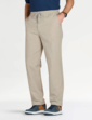 Pegasus Elasticated Waist Seersucker Trouser - Bark