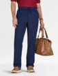 Pegasus Elasticated Waist Seersucker Trouser - Navy