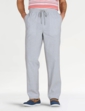 Pegasus Linen Look Pull On Cotton Trouser - Dark Stone
