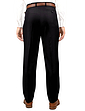 High Rise Twill Trouser with Stretch Waist - Black