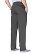 High Waist Easy Pull On Cotton Trouser - Charcoal