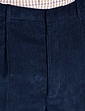 Pegasus High Waist Corduroy Trouser - Navy