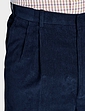 Pegasus High Waist Corduroy Trouser - Navy
