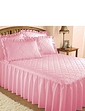 Luxury Plain Quilted Bedspread - Pink