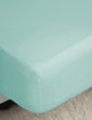 Belledorm 400 Thread Count Egyptian Cotton Sateen Fitted Sheet - Duck Egg Blue