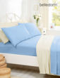 Supersoft Plain Dyed Flat Sheet Bedlinen by Belledorm - Blue