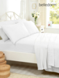 Supersoft Plain Dyed Flat Sheet Bedlinen by Belledorm - White