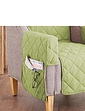 Plain Quilted Furniture Protectors - Green