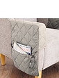 Plain Quilted Furniture Protectors - Grey