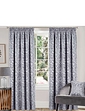 Classic Jacquard Lined Curtains Grey