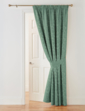 Lana Jacquard Door Curtains with FREE Tie Back - Green