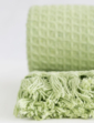 Honeycomb Cotton Throw - Green