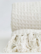 Honeycomb Cotton Throw - Ivory