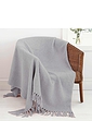 Honeycomb Cotton Throw - Silver