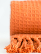 Honeycomb Cotton Throw - Terracotta