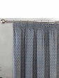 Aztec Lined Curtains Navy