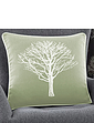 Woodland Trees Filled Cushion Green
