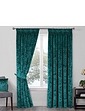 Taylor Interlined Thermal Velour Curtains - Green