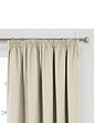 Woven Satin Total Blackout Curtains - Natural