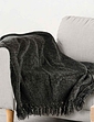 Darcy Chenille Throw - Charcoal