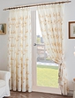 Kingleaf Lined Voile Embroidery Curtains - Gold