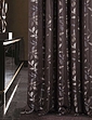 Lorenzo Eyelet Lined Jacquard Curtains - Chocolate