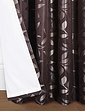 Lorenzo Eyelet Lined Jacquard Curtains - Chocolate