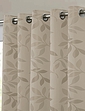 Lorenzo Eyelet Lined Jacquard Curtains - Natural