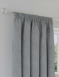 Dallas Total Blackout Weave Curtains - Grey