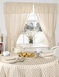 Molly Gingham Kitchen Curtain Set - Beige