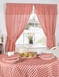 Molly Gingham Kitchen Curtain Set - Red