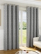 Tivoli Total Blackout Embroidered Curtains - Grey